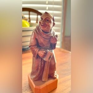 Anri Toriart Hand Carved Friar Monk w/HB (Hofbräuhaus Beer) - 5.5" Wooden Figure